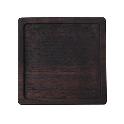 China Viable Square Walnut Wooden Drink Coffee Table Coaster Cup Coaster for sale