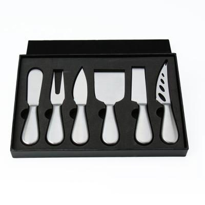 China Viable Creative Stainless Steel Cheese Knife Tool Gift Box Cheese Knives 6 Pieces for sale