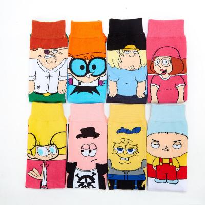 China Sports Neutral Wholesale Leisure Manufacturers Cotton Cartoon Pi Tube Straight Socks for sale