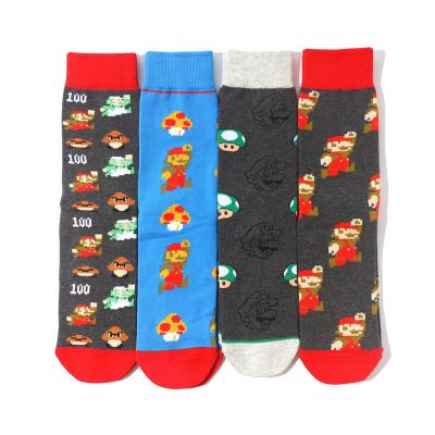 China European Pi Cotton Mali O Cartoon Sports Socks And Mary American Game Stockings Personality Border Skateboarding Socks for sale