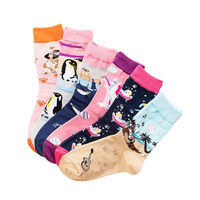 China Cartoon animal comfortable cotton pi pattern unisex socks manufacturers for sale