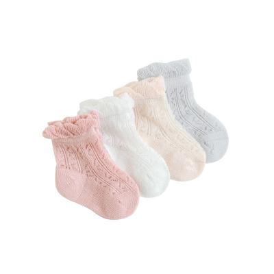 China Pi Breathable Summer Children Ultra-thin Socks Mesh Boneless Combed Cotton Baby Socks for sale