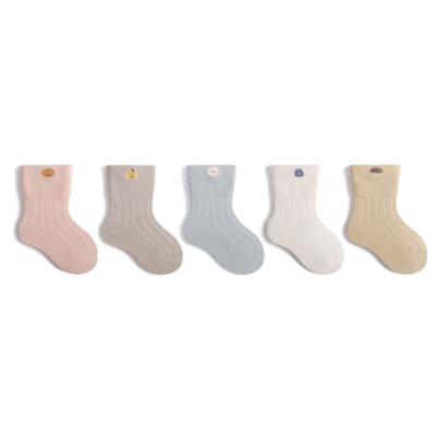 China Pi Breathable New Products Tell Away Loose Cute Cartoon Baby Mid-Tube Cotton Boneless Lip Socks for sale