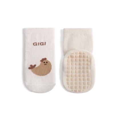 China Baby Pi Floor Toddler Indoor Cooling Medium Socks Breathable Cute Non-slip Dot Cartoon Dot Tube Toddler Socks for sale