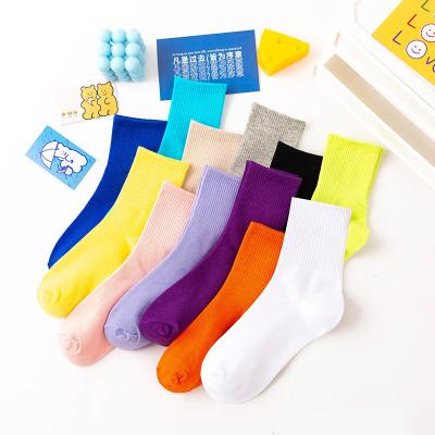 China Cotton pi manufacturers direct sales spring burst solid color candy color pile socks for sale