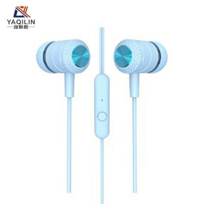 China New In-Ear Macaron Earphone Over-the-Ear Wire-control Wire Band Microphone Earphone Earphone for sale