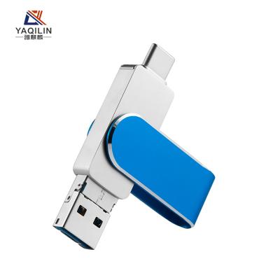 China Android Mobile Phone USB Flash Drive Three Zinc Alloy + Aluminum Alloy Direct Selling /Type In One Dual USB Flash Drive Advertising Use Gift computer multi for sale