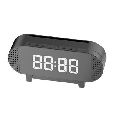 China Creative Mini Alarm Clock Speaker Miracast Gift Card Holder Wireless Mirror Phone Radio Holder for sale