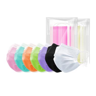 China All Rainbow Disposable Face Mask Thickened Melt Swollen Anti-haze Color Breathable Earband Face Mask for sale