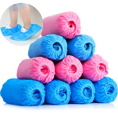 China Disposable In Stock Disposable Shoe Cover Non Woven Dust Proof Anti-Slip Shoe Cover For Indoor for sale