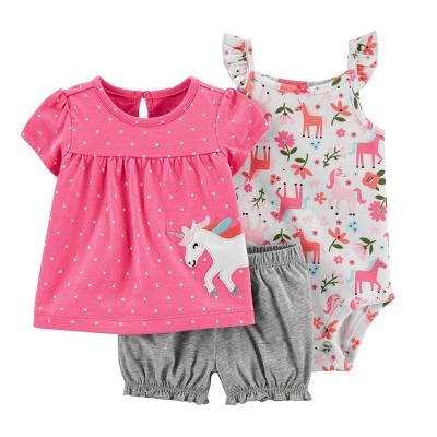 China Short Sleeve 2020 New arrival summer design newborn baby clothes girls baby girl romper for sale