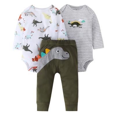 China Breathable Top Selling Long Sleeves And Short Sleeves Toddler Romper Set Spring 100 Sets Cotton Infant Baby Boys Clothing for sale