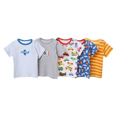 China Breathable; Who respects the environment; Wholesale Cheap Boutique Summer Short Sleeve Cotton Kids Baby T-shirt Quick Dry for sale