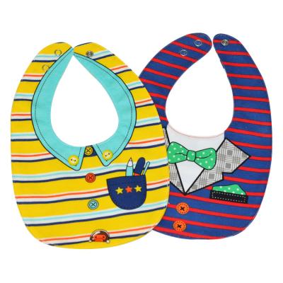 China Sustainable Wholesale Organic Adjustable Baby Bandana Cotton Supplier Cute Amazon Baby Bibs for sale