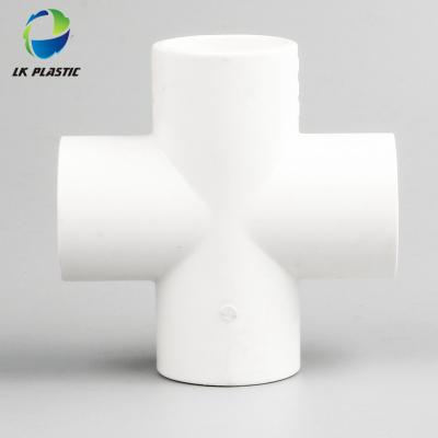 China Joint PVC Pipe Fittings PVC Cross Equal for sale