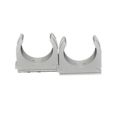 China PVC U Shaped Water Supply Pipe Bracket Clamps Clips White 32 Mm Diameter for sale