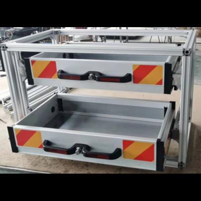 China Aluminum & SS OEM Quality China Factory Aluminum Alloy Drawer Box Best For Fire Fighting Vehicle for sale