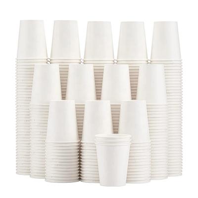 China 1000PCS Recyclable White Disposable Paper Cups 10 8oz Price 12 16oz Coffee Juice Tea Beverage Single Paper Cups Customized Biodegradable for sale