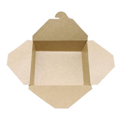 China Wholesale Recyclable Paper Food Box Cover Packaging Paper Lunch Box Free Design Disposable White Paper Container With Lid for sale