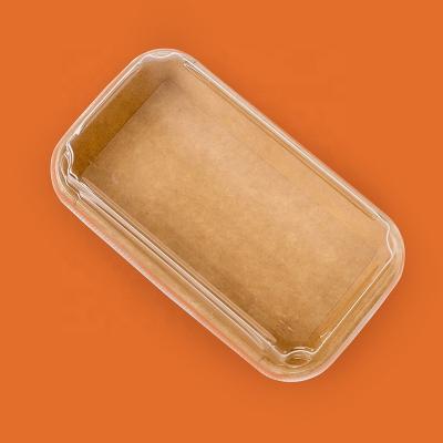 China Biodegradable Disposable Paper Food Packaging Take Out Fruit Sushi Salad Paper Boxes Customize Logo Paper Sushi Boxes With Window for sale