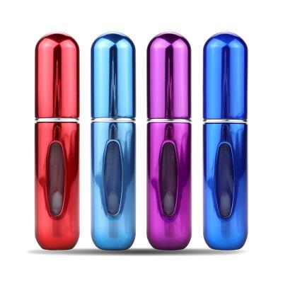 China Cosmetic Empty 5ml Mini portable perfume travel atomizer Refillable refill Perfume Spray Bottles Aluminum Atomizer Cosmetic Container for sale