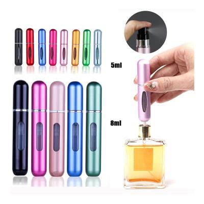 China Cosmetic 5ml Mini Perfume Atomizer Refillable Perfume Bottles Travel Sized Aluminum Perfume Atomizer Spray Bottle for sale