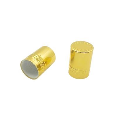 China Non Spill Custom Logo Luxury Gold Aluminum Lid Perfume Spray Cap for Roll-on Bottle for sale