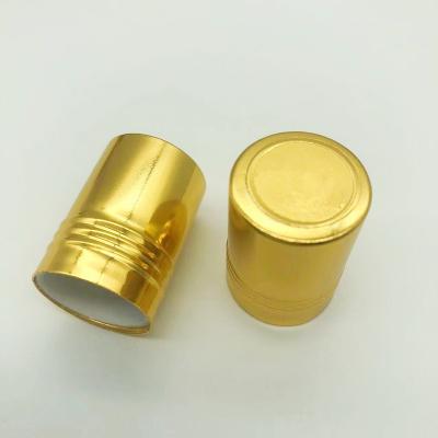 China Non Spill Free sample 20mm custom made Shining Golden Aluminum Closure top Cap for bottles for sale