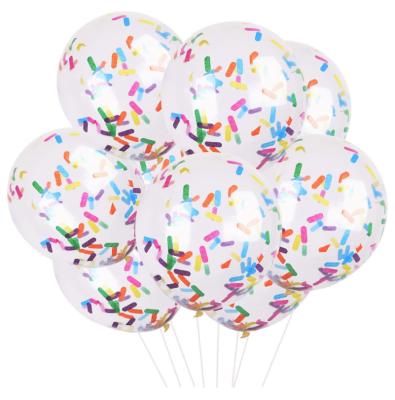 China Eco-Friendly Party Balloons 12inch Sprinkles Confetti Balloon Ice Cream Cream Sprinkle Balloons For Baby Shower Decoration for sale