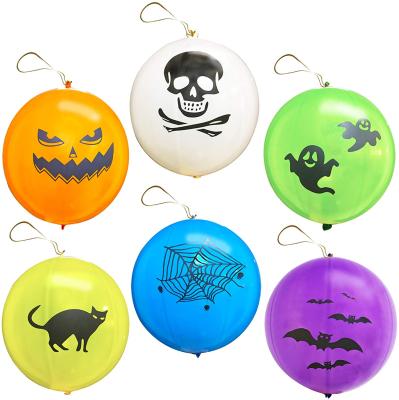 China Toys Customized Logo Pattern Punch Balloons Halloween Christmas Punch Balloons Eco-Friendly For Holiday for sale