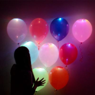 China Eco-friendly Led Light Up Emitting Ball Glitter Love Wedding Bar Decoration Confession Latex Balloons for sale