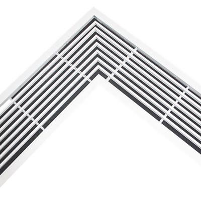 China HVAC Modern Right Angle Electromechanical Waterproof System Diffuser System Aluminum Linear Air Grille Bar for sale