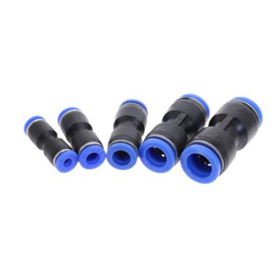 China energy & Mining 10mm Hole To 10mm OD Tube Straight Air Pneumatic Fittings Push In Quick Fit PU10 Connector for sale