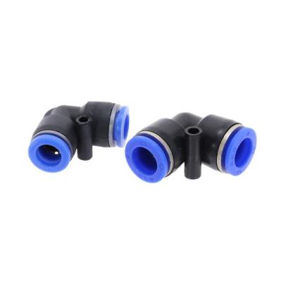 China energy & PV4 6 L 8 10 12MM Pneumatic Pulling Type Elbow Fitting Plastic Pipe Connector Quick Fitting for sale