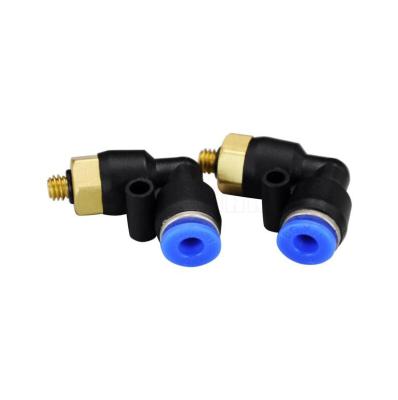 China energy & L Type Pulling Tube 4mm To Male Thread M5 (5mm) Pneumatic Quick Fitting Coupler Connector PL4-M5 for sale