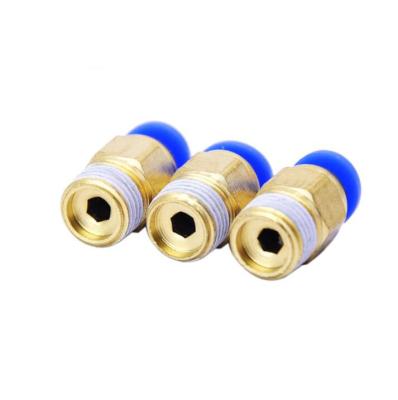 China energy & 3D Printer Connectors PC4-01 1.75mm PC6-01 3.0mm PTFE Pneumatic Tube Quick Coupler Fittings Pulling Out for sale