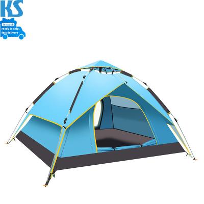 China Extended Type Automatic Camping Tent Double Layer Waterproof Portable Single 1/2 People Quick Open Three Seasons Raising Travel Tents for sale