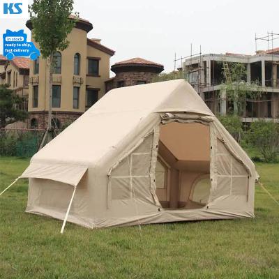 China Tube Type Oxford Canvas Tents Large Space 3-4 People Cabin Glamping Party Tent Waterproof Inflatable Tent Stake Hotel Desert Tent for sale