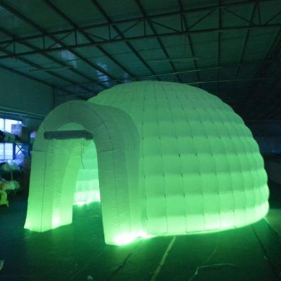 China Large 16.4ft Party Inflatable Party Tents For Outdoor Wedding Events Show Nightclub Blow Up Air Tent With Led Lights for sale