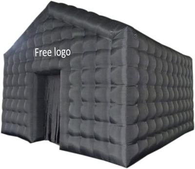 China Black Inflatable Nightclub Party Nightclub Tent Large For Party Event Outdoor Show Portable Cube House Air Tent for sale