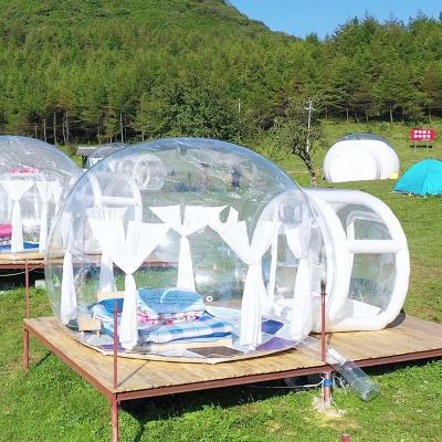 China Camping Inflatable Bubble Tent For Rent PVC Hotel Outside Clear Transparent Dome Tent Globe Igloo Camping Event Wedding Party for sale