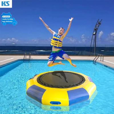 China Water Entertainment Summer Floating Inflatable Kids Water Inflatable Trampoline Game Water Jumping Trampoline For Water Games for sale