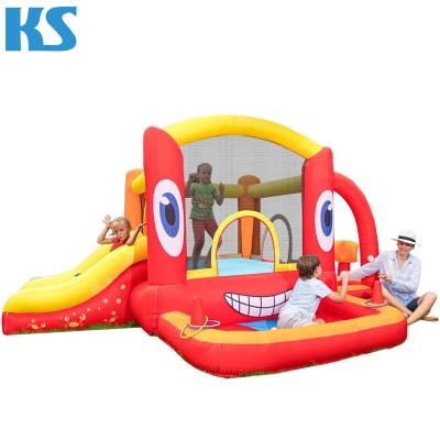 China Outdoor Inflatable House Kids Bouncy Playground House Slide With Blower Game House For Kids 5-12 Years Crab Shape Kids Outdoor Games for sale