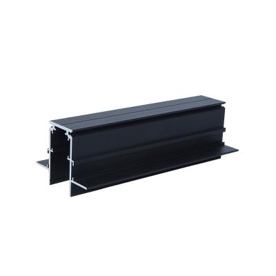 China Diversification Aluminum Profile Safety Rail Black Square Magnetic Lights Can Be Customized Profiles for sale