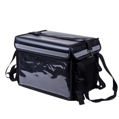 China Factory Waterproof Aluminum Heated Cooler Large Bag Thermal Aluminum Heated Pizza Bicycle Delivery Bag Insulated for sale