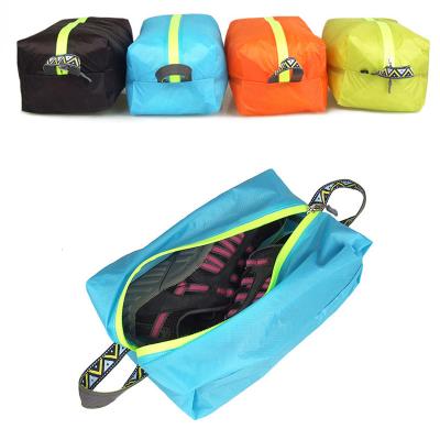 China Travel Nylon Shoe Bags Waterproof Portable Zipper Closure Storage Shoes Pocket Organizer Nylon Travel Shoe Bags for sale