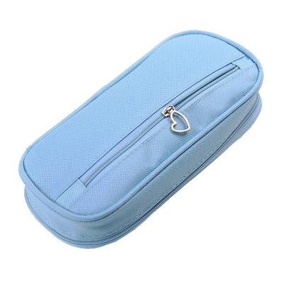 China Schools & Organizer Blue Pencil Pen Case Storage Bag Pouch Holder Box Large Capacity Desks Large Office School College for sale