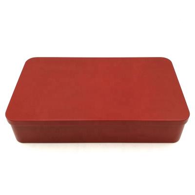 China Standard Elegant Rectangular Cosmetic Packaging Tin Box With Matte Finish for sale