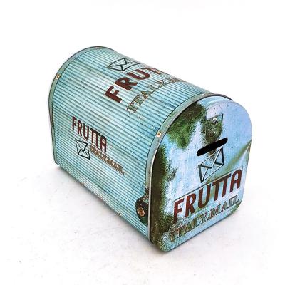 China Hot Sale Materials Recycled Metal Storage Tin Box Mailbox Gift Tin Case For Decoration for sale