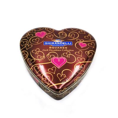 China Factory direct wholesale heart-shaped gift metal tin heart-shaped box wedding, Valentine's Day chocolate tin packaging box for sale